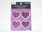 ColorBlok Layered Glitter Accents Hearts