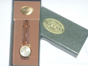 Guess Ladies Classic Logo Leather Watch